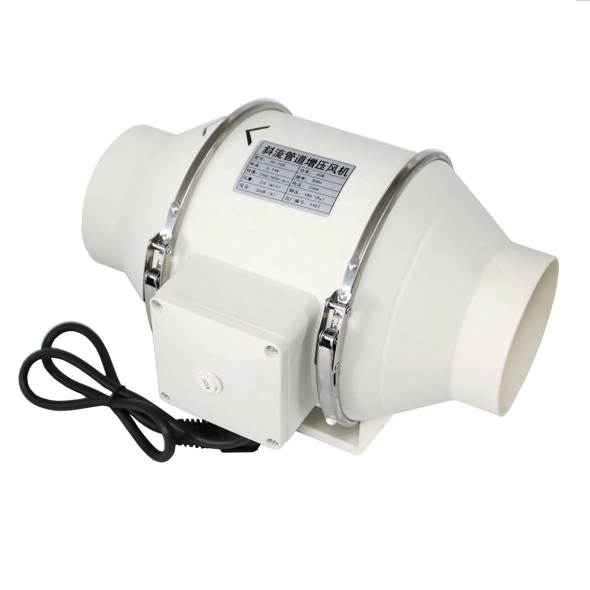 Inline Duct Fan, 120v, 40w 80w 130w - detail 14