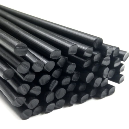 50pcs Black PP Plastic Welding Rods 83Ft Length Flat Strips Plastic Welder Rods Electrode Polypropylene Welding Rod