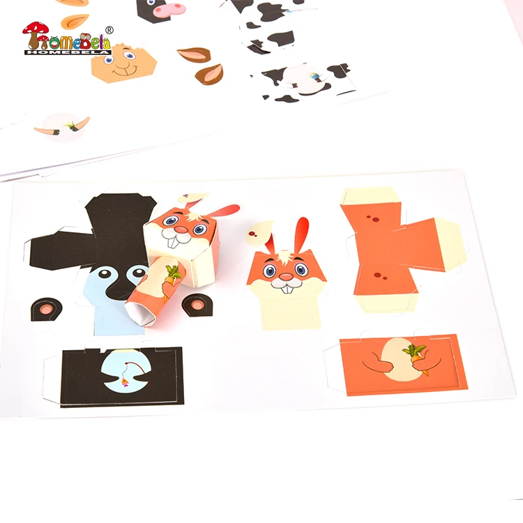 Custom Making Mini Animal Paper Finger Puppets