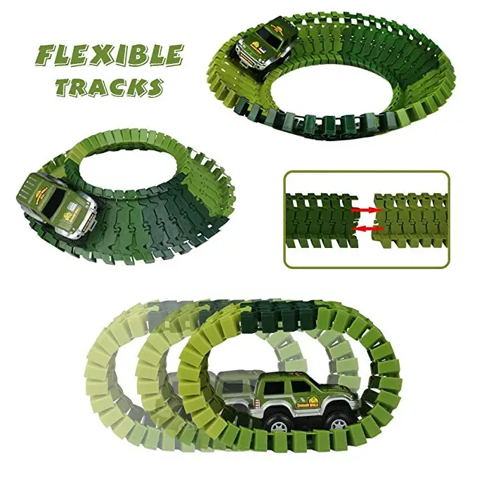 Гоночный трек динозавров динозавр мост мира создайте дорогу игрушечный автомобиль из 142 частей и гибкий игровой набор игрушечные