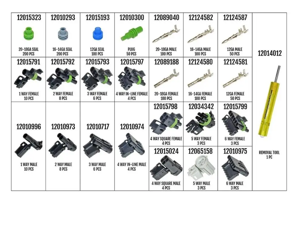 Delphi 4 Pin Female Black Weatherpack Series Housing Automotive Sealed