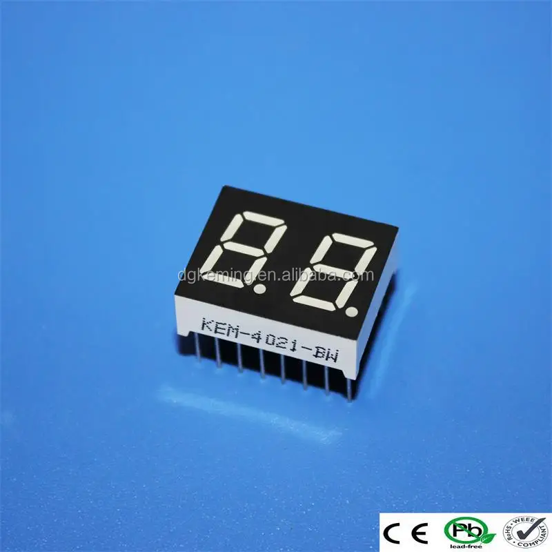 Kem-4021-bsg Common Anode Seven Segment 0.4 Inch Two 2 Digits Led Display