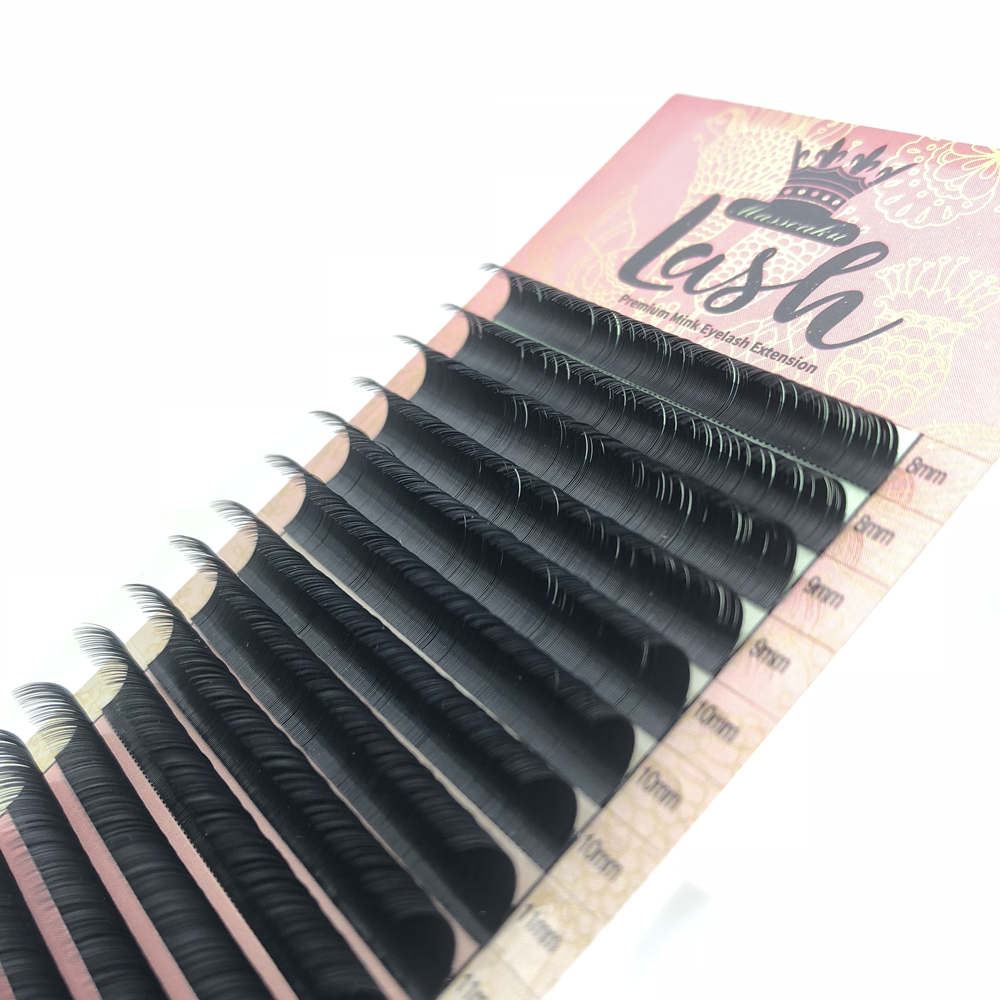 Недорогие черные 3D корейские синтетические Индивидуальные ресницы для наращивания, индивидуальная упаковка с частной этикеткой