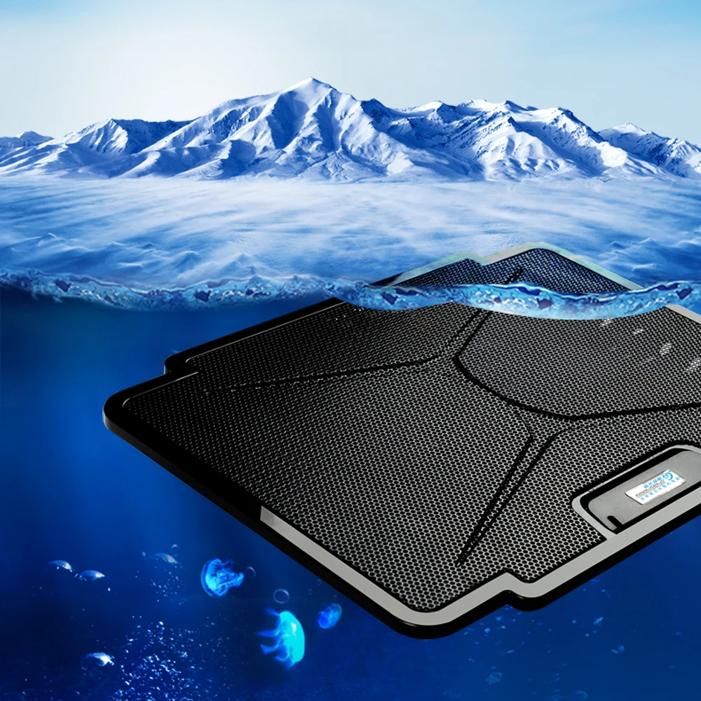 
Горячая Распродажа, супертонкий вентилятор Coolcold для ноутбука 15,6 дюйма, охладитель, двойные вентиляторы, Портативная подставка для охлаждения ноутбука 