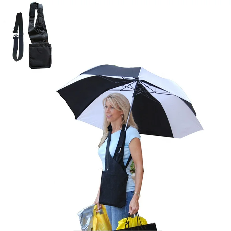 Umbre Excursion Hands-Free Umbrella Backpack, Large Gray Bag, Lots of  Storage