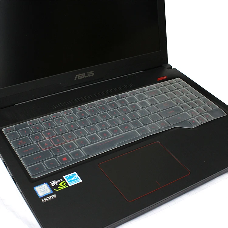 Пылезащитный чехол для клавиатуры, водонепроницаемый силиконовый чехол для ноутбука asus FX63