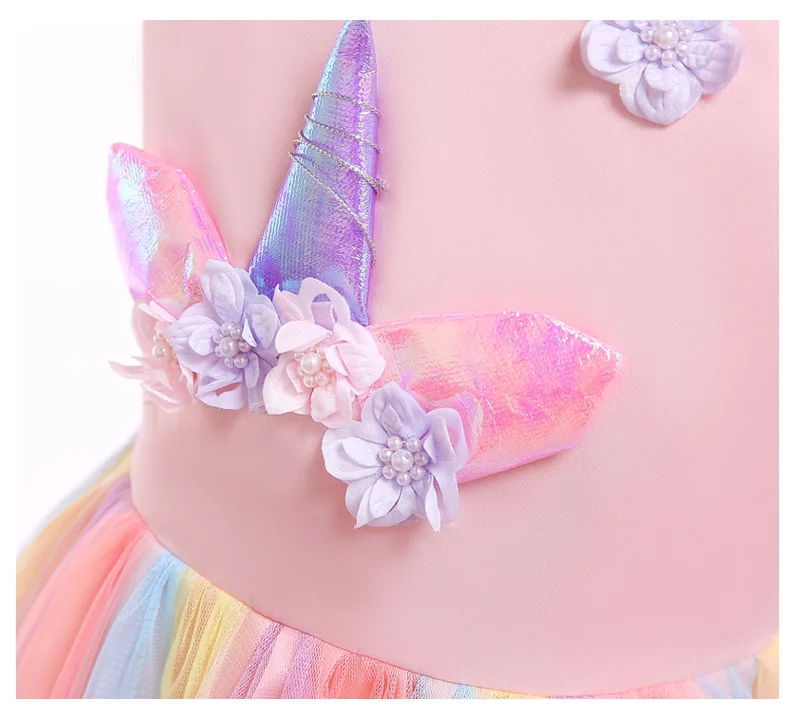 unicorn princess tutu dress Tutu Du Monde Girls Unicorn Ivory & Rainbow Dress Girls Toddler 2-3 year Ivory/Pink Cotton By Childrensalon