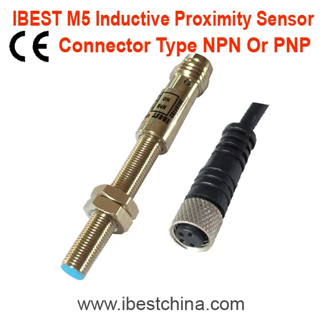 IBEST M5 NPN PNP 3 Wires 5V dc 12V 24V Waterproof Metal Position Detecting Inductive Proximity Limit Switch Sensor