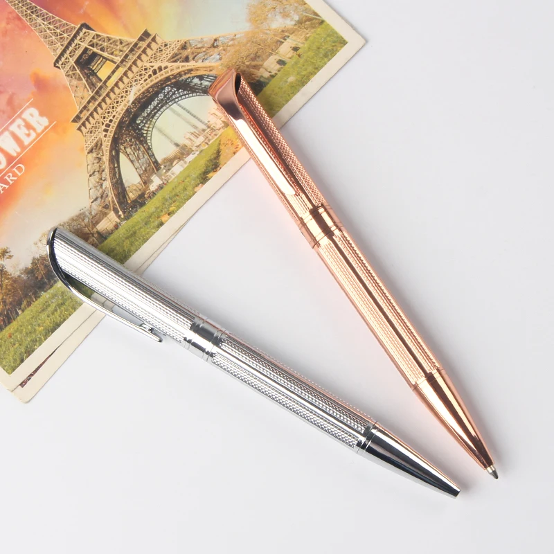 Ручка с логотипом подарок рекламная металлическая шариковая ручка из розового золота на