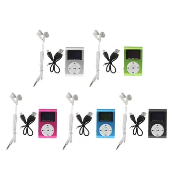 Running sport Metal Mini Clip MP3 Player With display Screen ,Mp3 Music player for mobile phone with headset