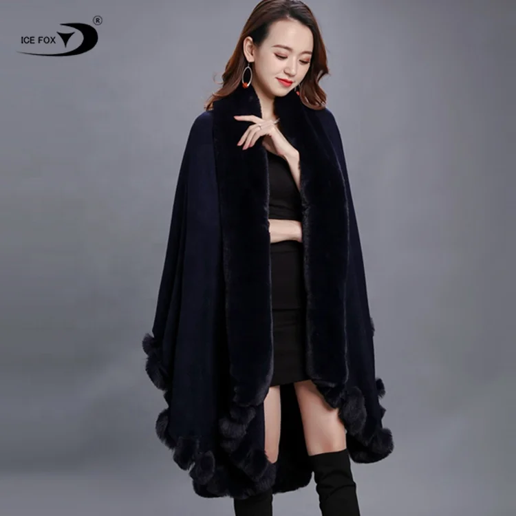 Женская зимняя длинная шаль, пальто из кроличьего меха, свободные шали и палантины, плащ большого размера, шаль из пашмины