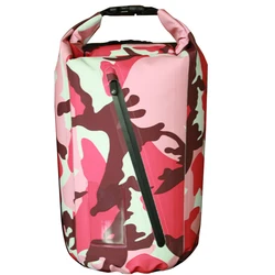 Pink camo Hot Sell 15L ocean pack waterproof dry bag outdoor sports backpack for hiking