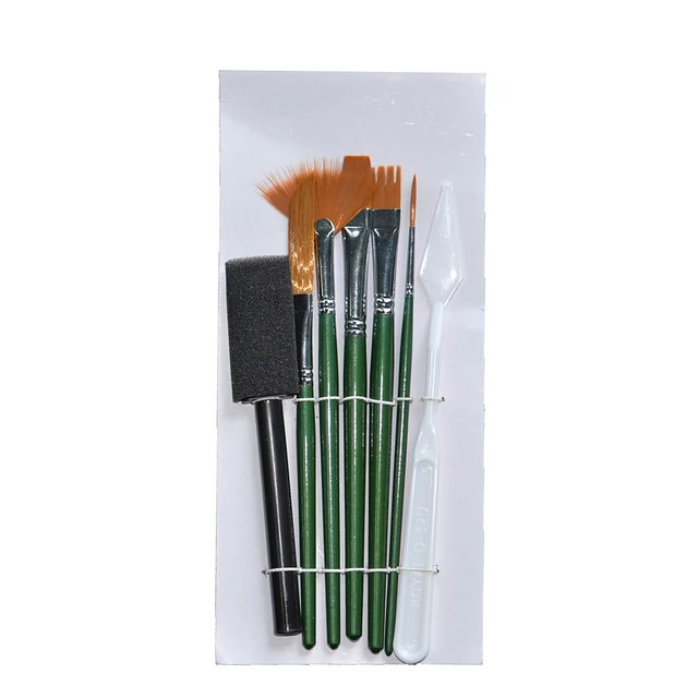 Triangular Handle Synthetic Rigger Paint Brush Set of 4 I Painting I