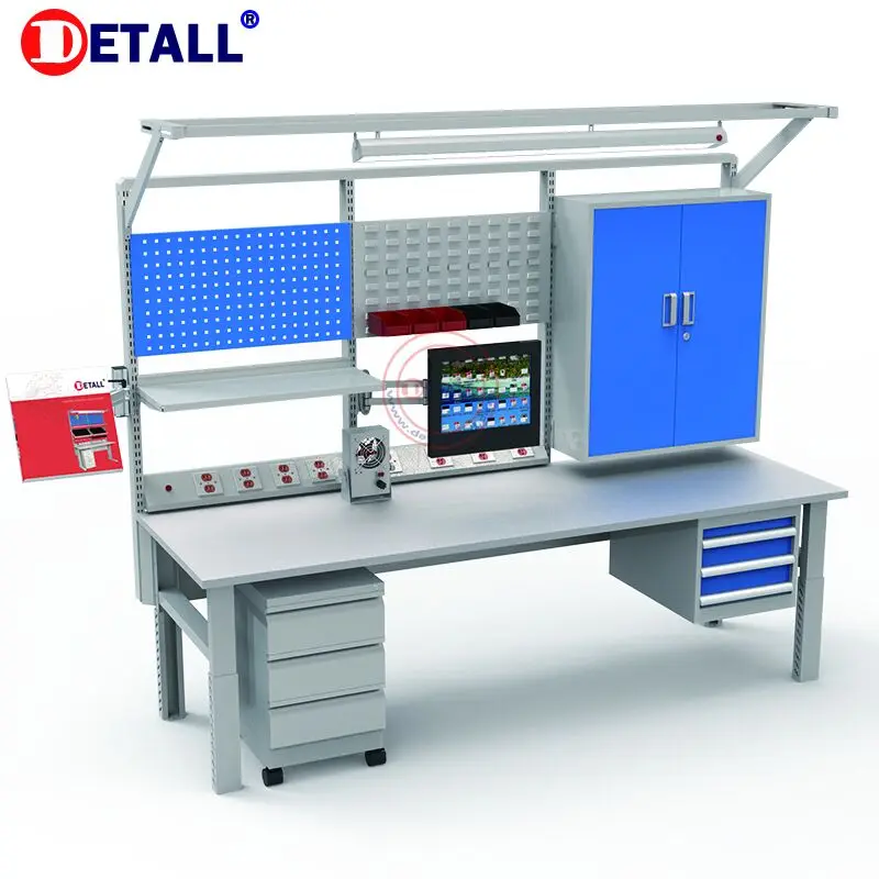 Detall multifunction heavy duty wood working workbench with drawer