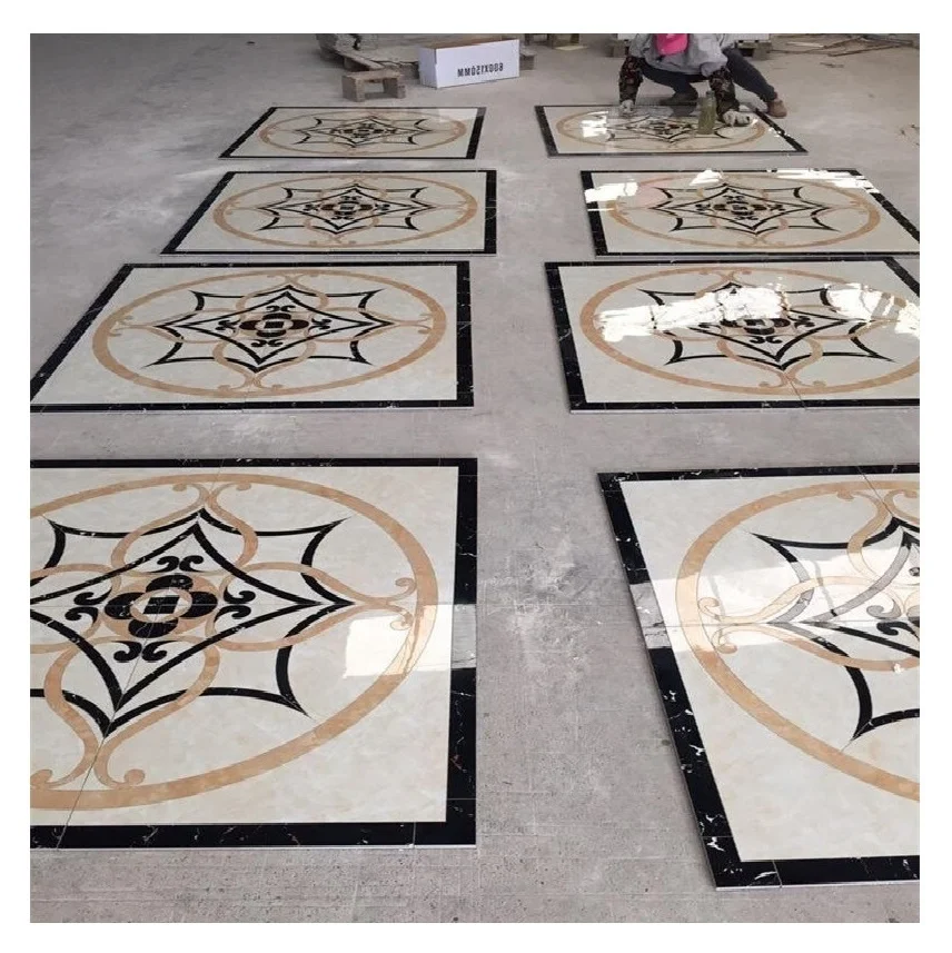 Marbl Pattern Floor Inlay Design Made with Auto CAD Drawing