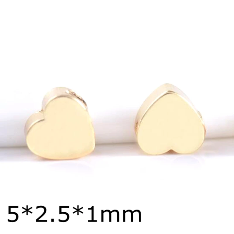 flat gold beads