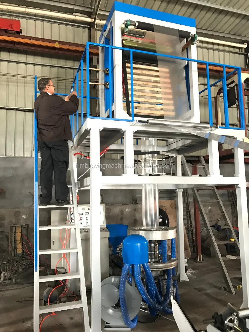 Тайваньский высокоскоростной пластиковый нейлоновый PE LDPE HDPE пленка Выдувной Экструдер