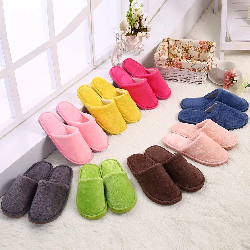 Wholesale Hot plush slippers cheap Autumn and winter warm slippers for men and women m.alibaba.com