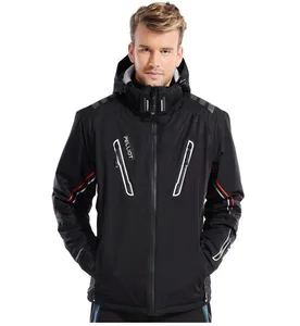 Outdoor Waterproof Windstopper Plus Size Ski Jacket Snowsuit Moisture-Wicking With Detachable Hood Windproof for Snowboarding