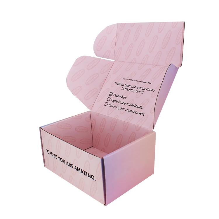 Custom Logo Fold Hot Pink Holographic Packaging Box Verpackung E Commerce Paper  Delivery Pink Shipping Mailer Boxes With Logo - Gift Boxes & Bags -  AliExpress