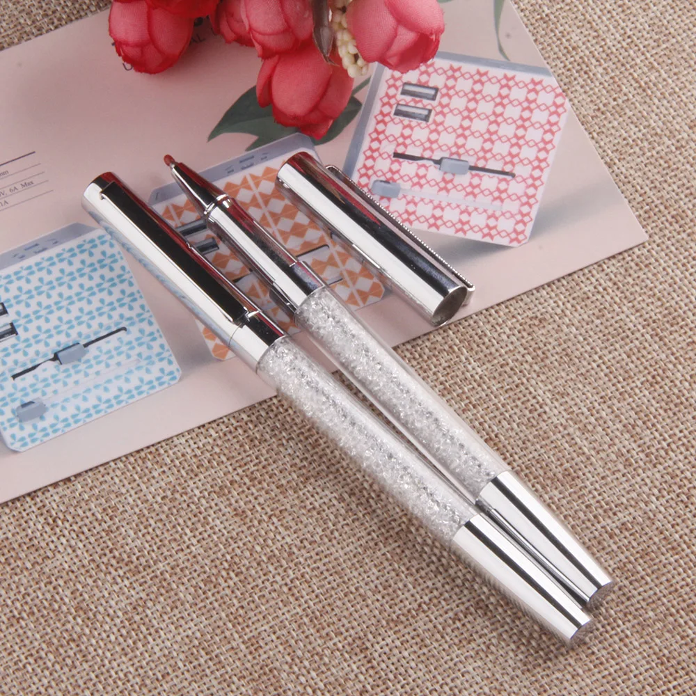 
 Индивидуальный дизайн, розовое золото, алмазная ручка, модные гелевые чернила, рождественский подарок, Хрустальная ручка для леди  