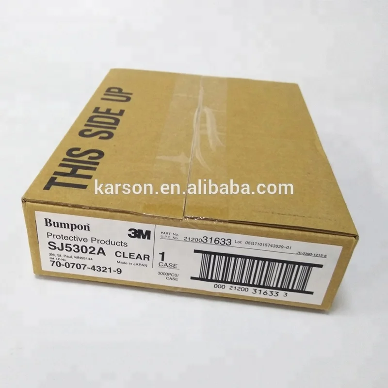 
 3000 шт./футляр 3M Bumpon защитный продукт Sj5302 клейкие прозрачные точки буферные прокладки Нескользящие резиновые ножки бампер  