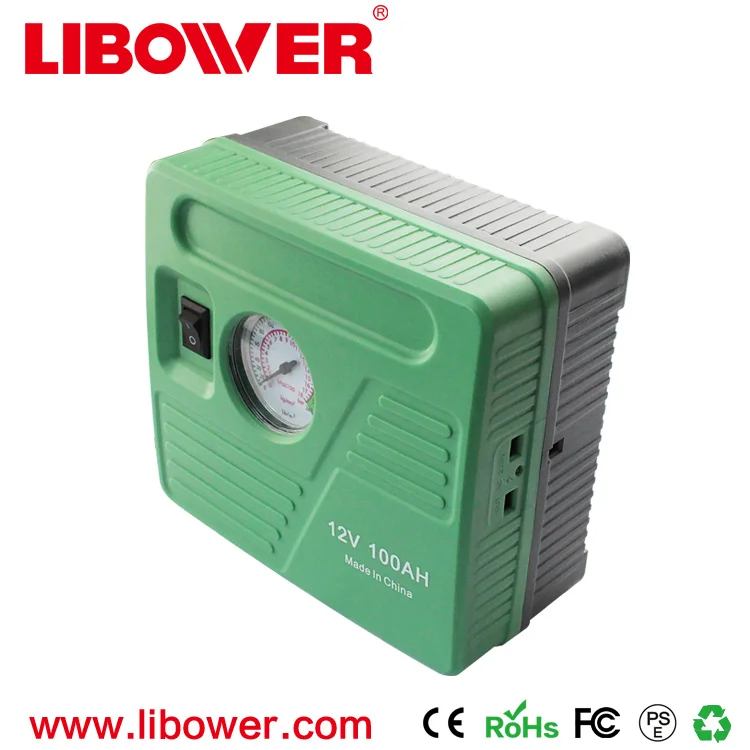 Многофункциональный внешний аккумулятор Libower 12 В/100 Ач, автомобильный стартер с компрессионным воздушным мини-стартером, воздушный компрессор