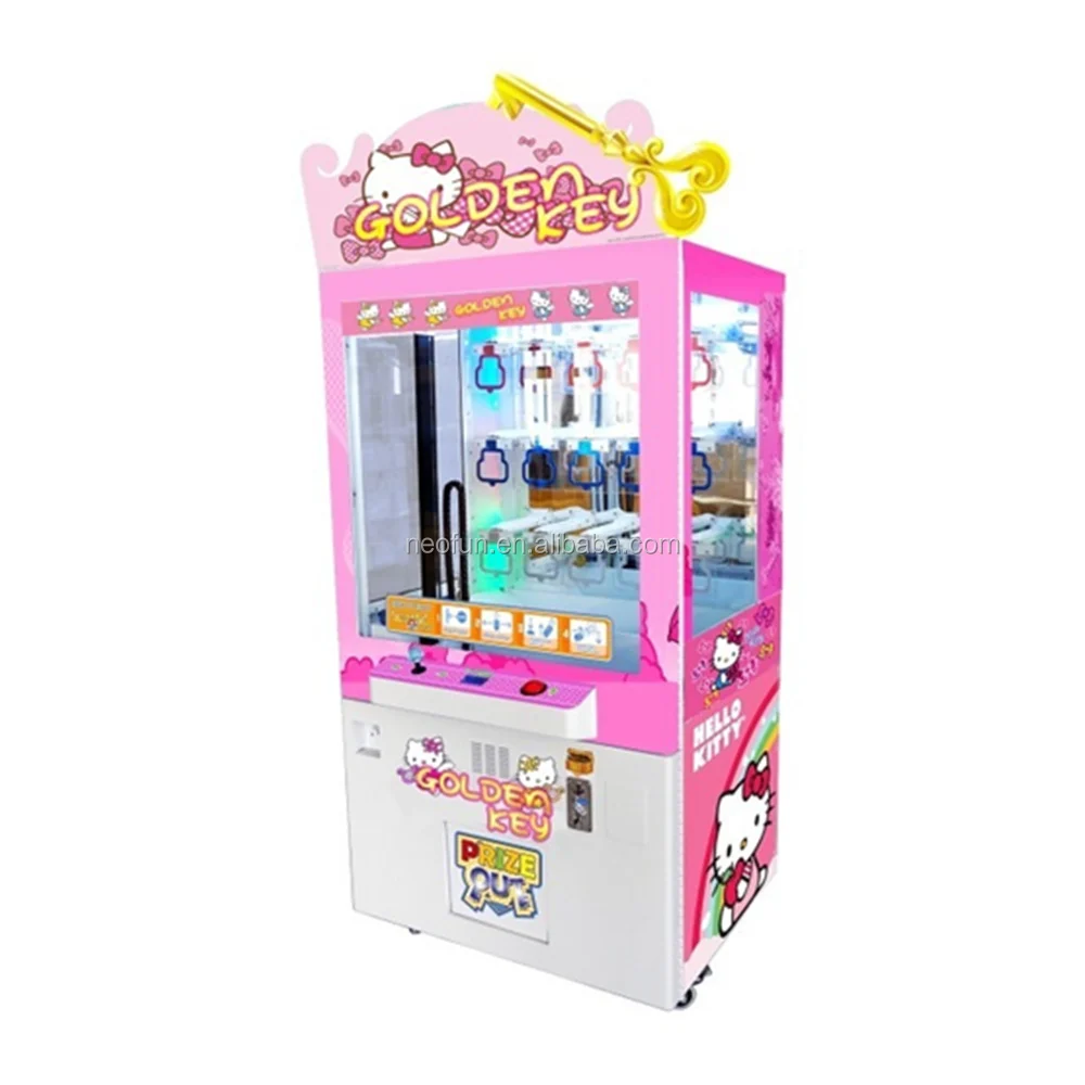 네오펀스 키 마스터 코인 작동식 아케이드 경품 자판기 게임기 골든 키 포인트 잠금 클로 크레인 머신 실내 판매용