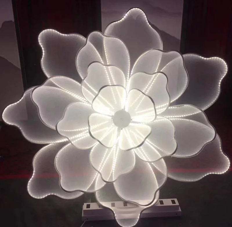 2019 New Design Dual Use LED Large Flowers Walkway Stand Ceiling Decoration Wedding Party Deco
