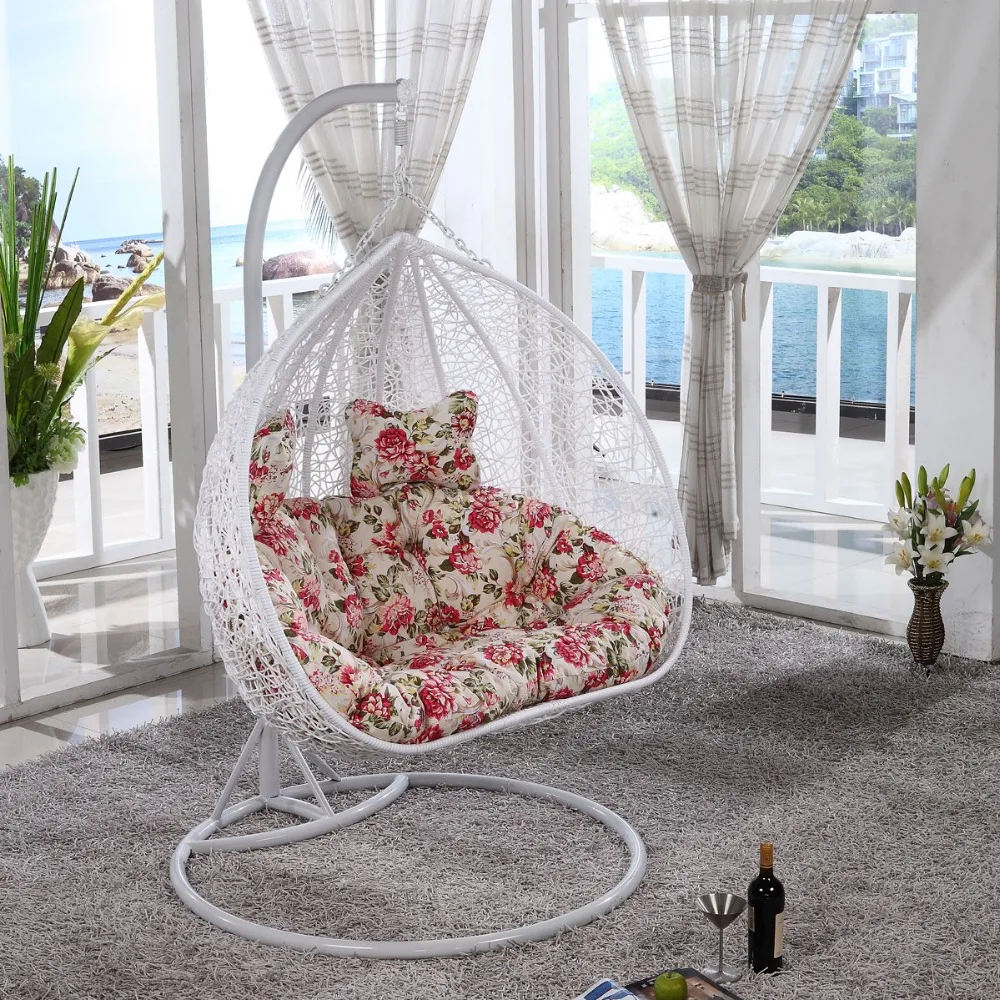 Cozy Rattan Wicker Outdoor Egg Swing Chair with Stand Wholesale