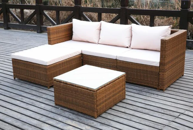 Hot Sell Outdoor Wicker Patio Garden Sofa Set Furniture