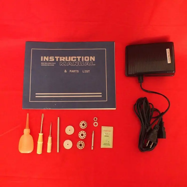Швейная машина с длинной рукояткой 7 дюймов, плоская кровать, домашняя швейная машина с зигзагообразным парусом и съемником