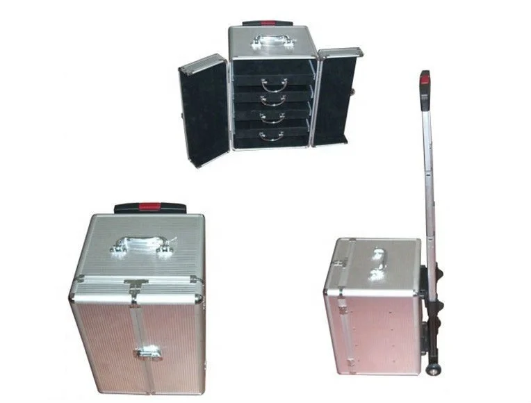 
1000 шт. большой алюминиевый чехол на колесиках для покера 