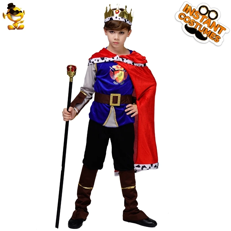 Костюм принцессы для мальчиков на Хэллоуин, Рождество, детский красивый костюм принцессы средневековой королевы