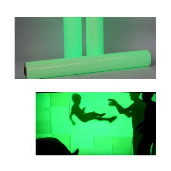 Matt Glow in the Dark Self Luminous Vinyl Siding Film Pvc Material Photoluminescent Plastic Sheet Stickers for Inkjet Printer
