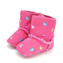 0 18M Winter Warm Shoes Toddler Kids Baby Girls Soft Sole Crib Shoes Zip Anti slip