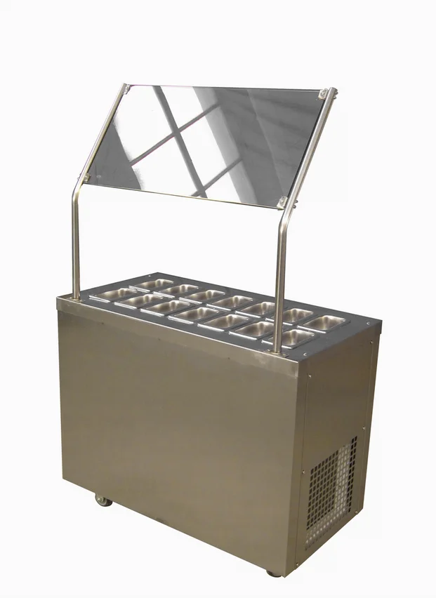 Refrigerator for Topping Display Cabinet Ice Cream Topping to Mix Frozen Yogurt