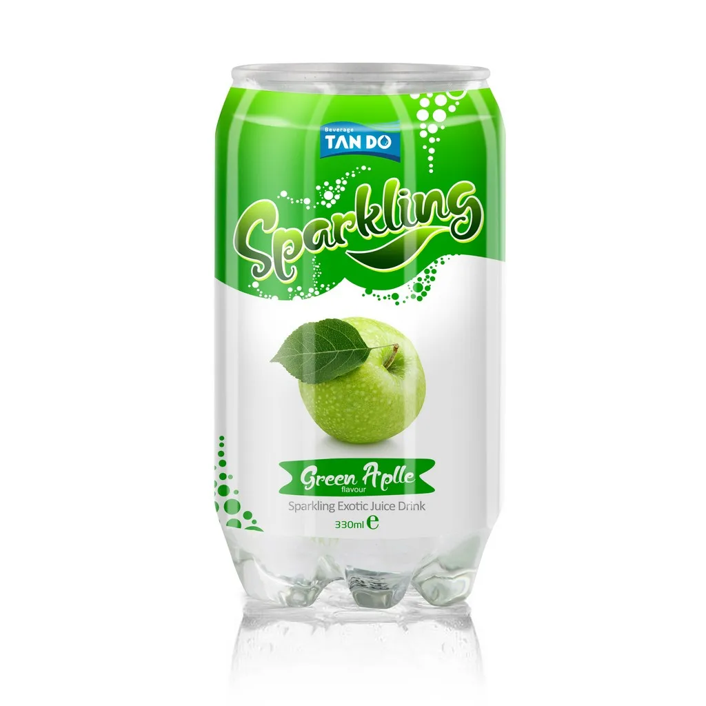 Carbonated Drink Sparkling Apple from Vietnam- Tan Do Refreshing Water- Wholesale