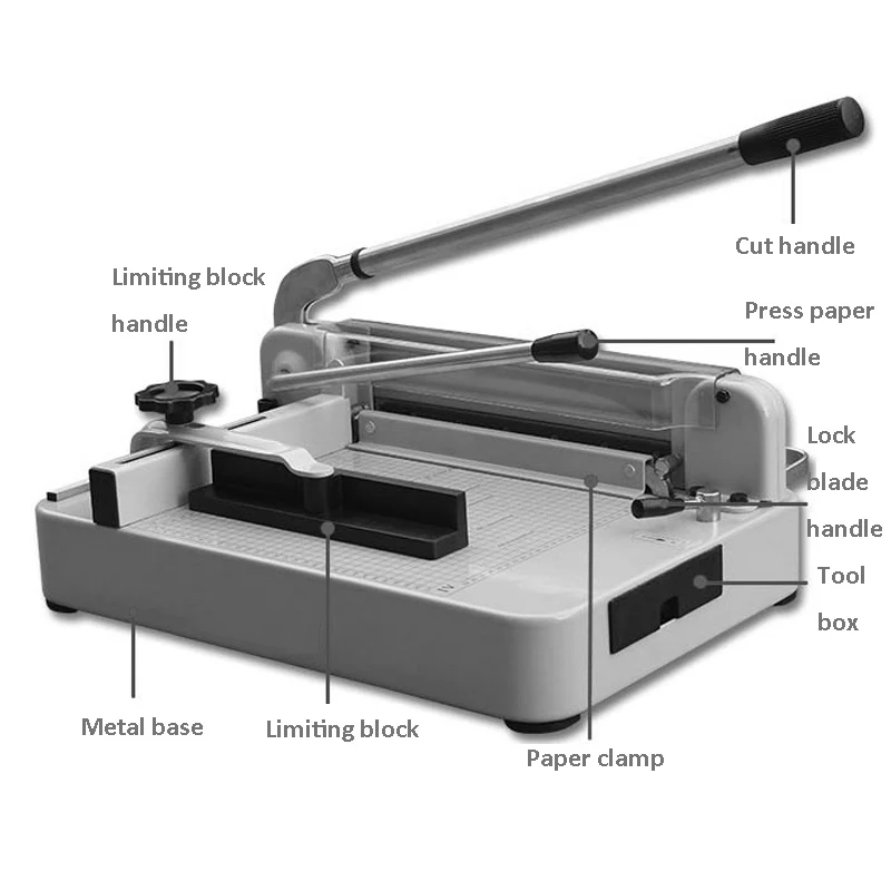 Massicot Manuel Guillotine A4 Avec Boîte De Rangement - Coupe Papier Et Carton Précise Pour Bureau, École Et Loisirs Créatifs