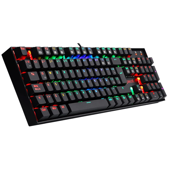 Source Redragon K551 RGB MITRA 104 Keys LED Backlit Mechanical Gaming  Keyboard For Computer Gamer on