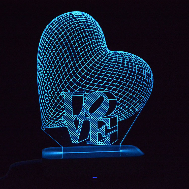 Новый креативный 3d иллюзионный светильник, светодиодный датчик для домашнего ночного освещения