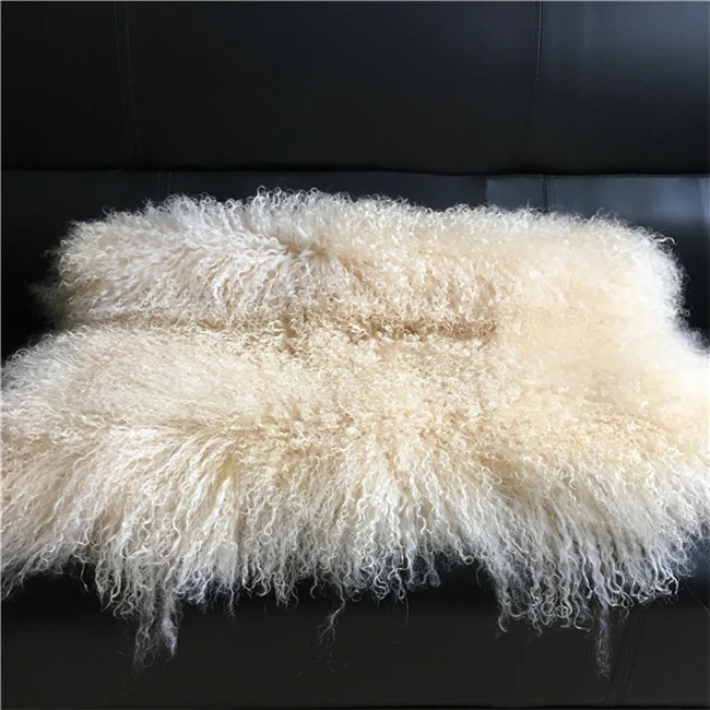 Genuine Tibetan Trendy Sheepskin Long Hair Mongolian Fur Rug - Buy ...