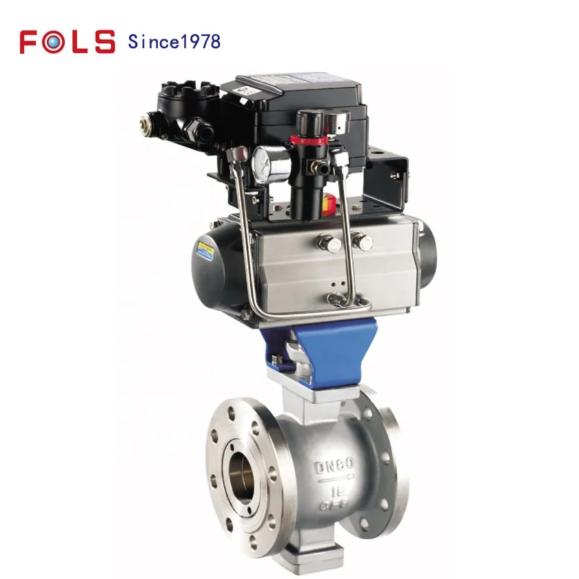 High Temperature V Bore Pneumatic Ball Valve with OEM Customization for Water Media