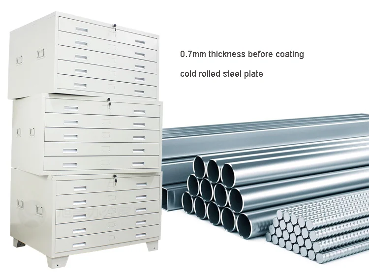 Steel Metal A0/A1 Paper Map Cabinet – 5 Drawers Filing Storage for ...