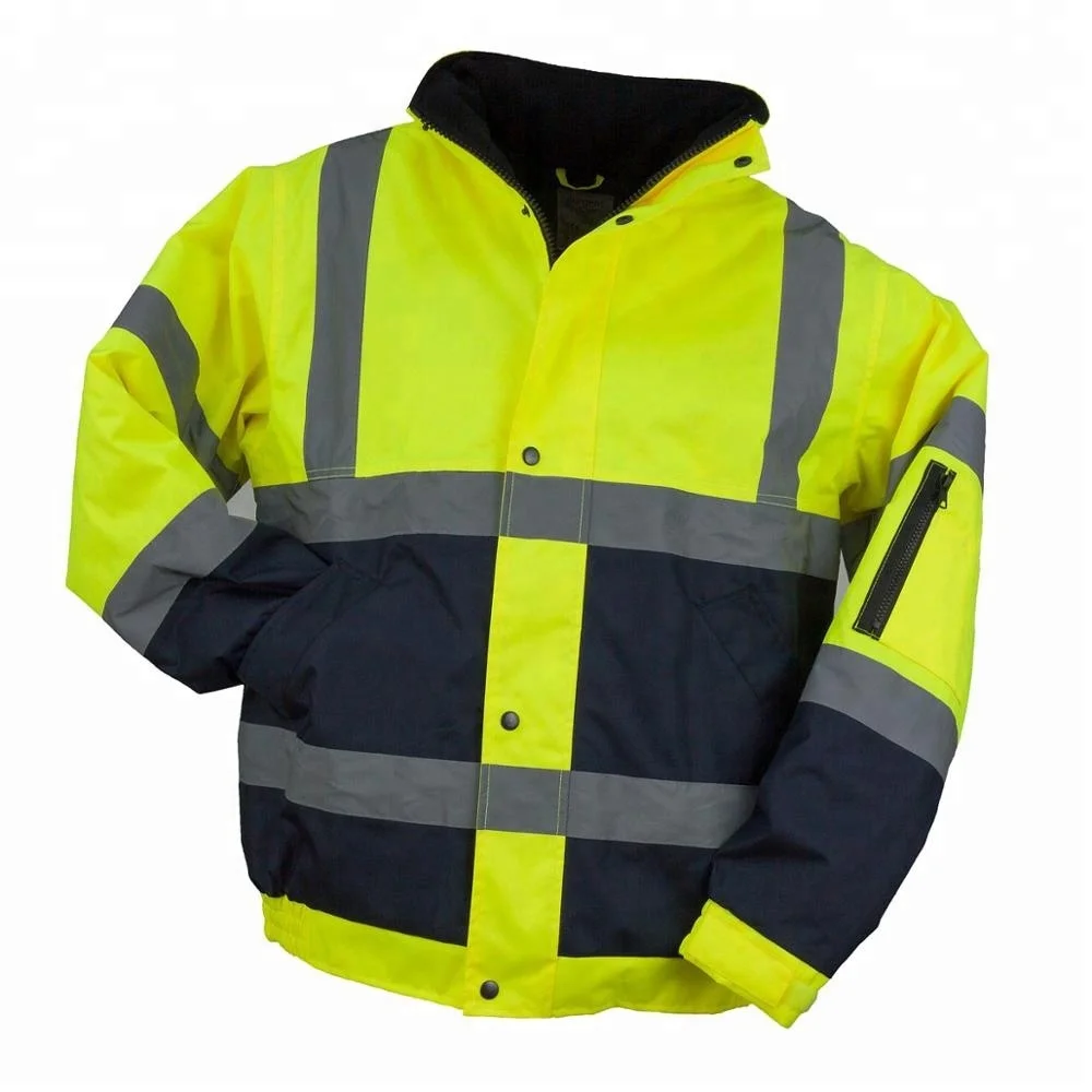 warm hi vis bomber jacket