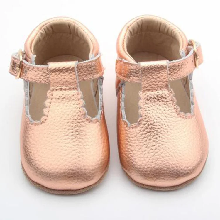 rose gold baby shoes