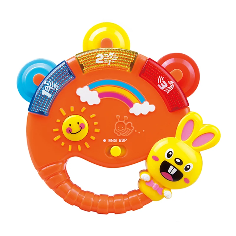 子供のための電池式のかわいい動物のおもちゃのタンバリン