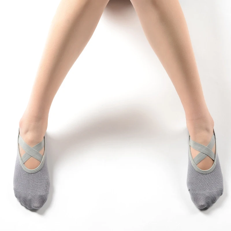 BONYPONY Combed Cotton Ladies Pilates Ballet Socks Dance Sock Slippers Women Professional Anti Slip Bandage Sports Yoga Socks