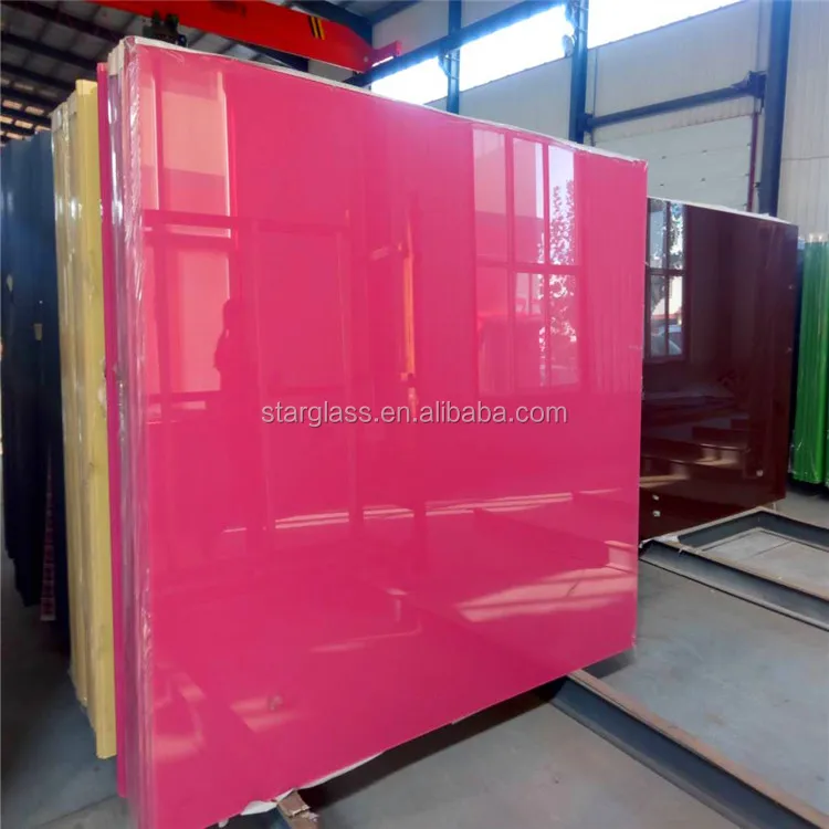 product 35mm 4mm 5mm white back color painted glass lacquered float glass panel for wall furniture decor-2