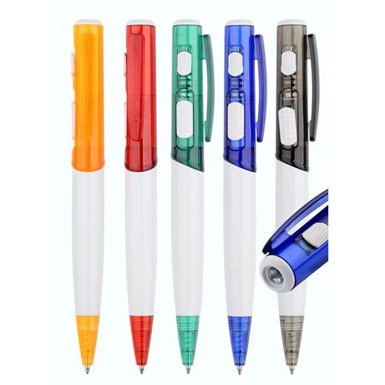 Китайский завод популярная новинка светящаяся в темноте рекламная ручка с фонариком